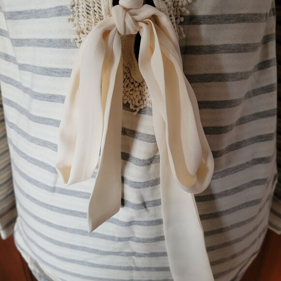 Striped Knit Top With Lace-Up Back Design For Juniors By Jolt  Medium  Cotton & - Picture 7 of 10